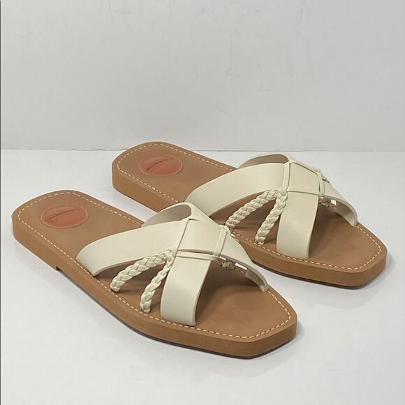 Chloe Sand Yellow Criss Cross braided sandals size 41 - Picture 5 of 9